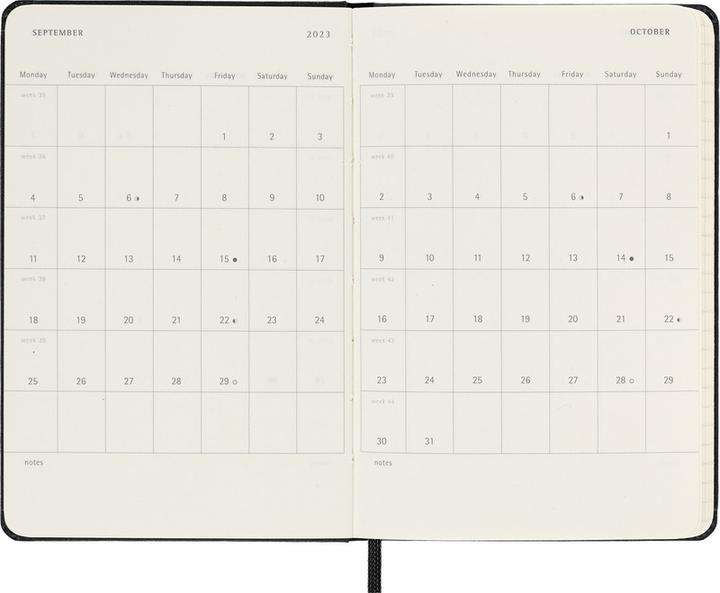 Immagine prodotto Moleskine Agende tascabili Hard Cover Weekly (9 x 14 cm, Inglese)