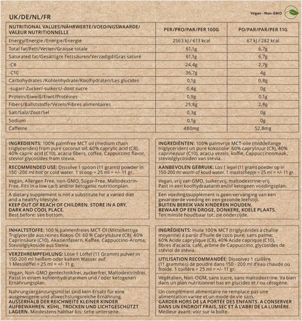 Produktbild Go-Keto Instant Keto Latte Cappuccino (1 Stück, Pulver, 0.25 g)