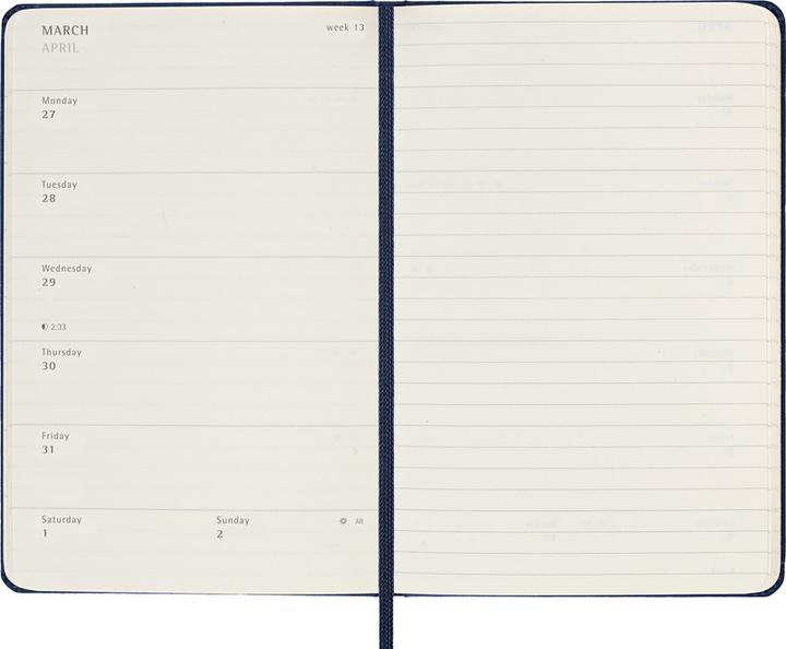 Image du produit Moleskine Agenda de poche (9 x 14 cm, Anglais)