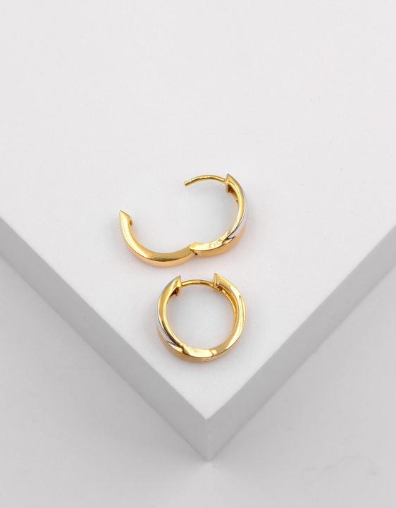 Actual product image Muau Creoles (750, White gold, 18K yellow gold)