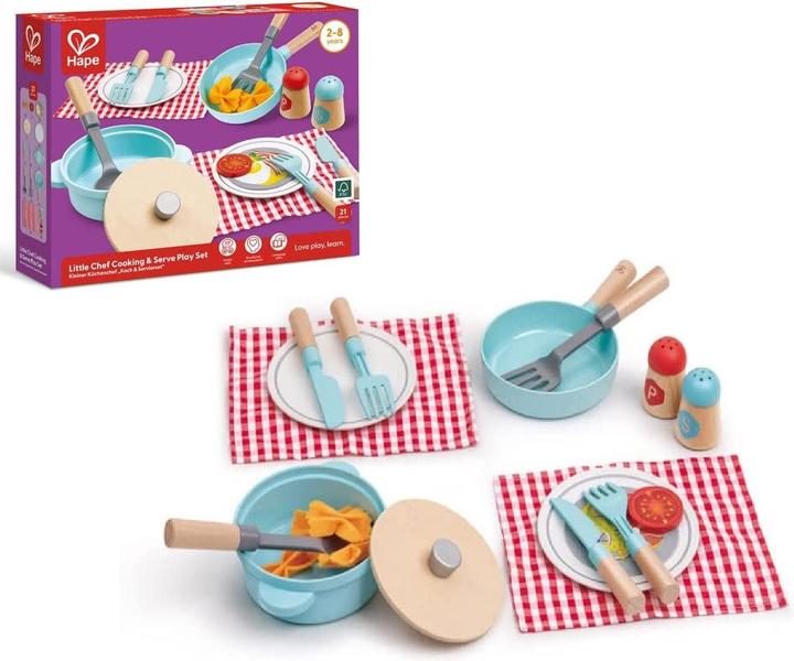 Actual product image Hape Little Chef Cook & Serving Set