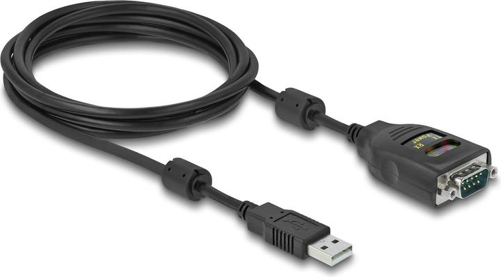 Produktbild Delock Adapter USB 2.0 Typ-A zu Seriell RS-232 D-Sub 9 Pin 2,5 kV Galvanische Isolation 2 m (2 m, Industriekabel)