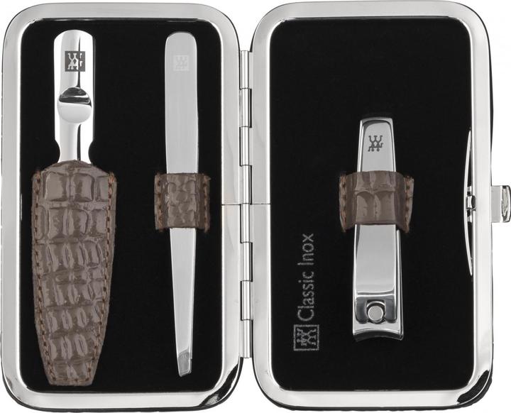 Produktbild Zwilling Rahmenetui taupe Kroko-Lackoptik, 3tlg. (CNY 20)