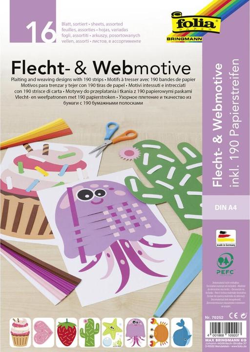 Actual product image Folia Handicraft set braiding web motives (297 g/m², 206 x)