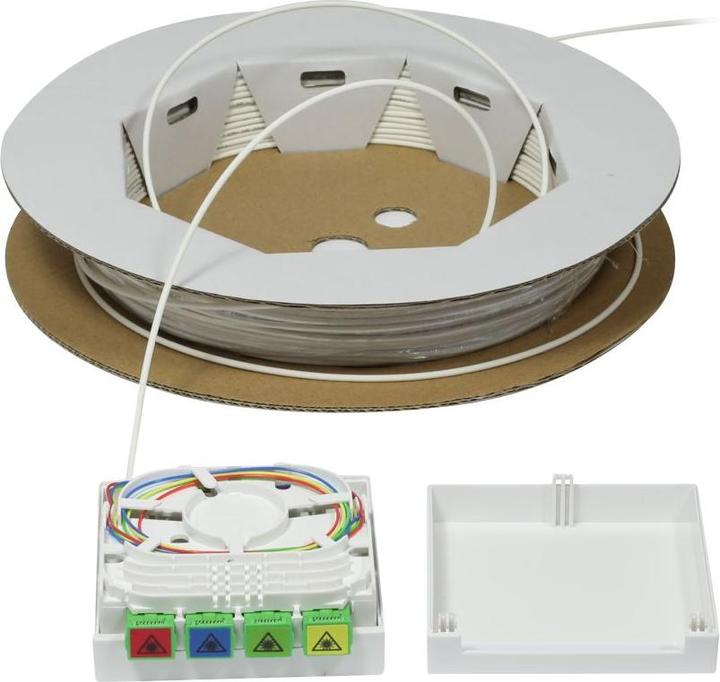 Actual product image Synergy 21 FTTH Compact Box pre-assembled, 4xSCAPC - open end, 40m, 9125u, G,657,A2, 4-