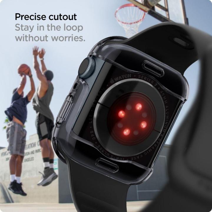 Produktbild Spigen Ultra Hybrid-Gehäuse für Apple Watch 7 / 8 / 9 (45 mm) – transparentes Grau
