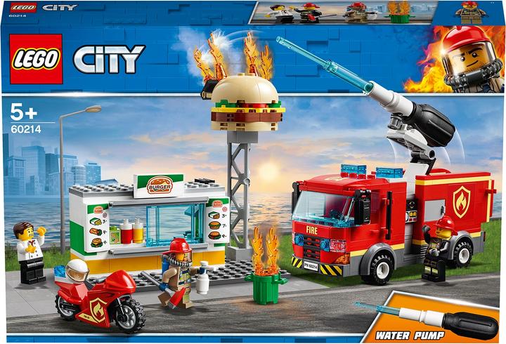 Actual product image LEGO Fire brigade deployment at Burger Restaurant (60214, LEGO City)