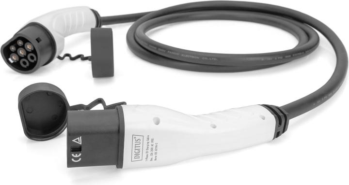 Produktbild Digitus Einphasig 32A - Ladekabel Typ 2 auf Typ 2 (Typ 2, 7.40 kW, 32 A, 10 m)