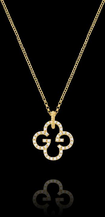 Image du produit Charles Garnier Collier en argent doré, oxyde de zirkonium (Argent 925)