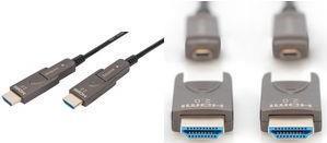 Image du produit Digitus 4K - Câble hybride HDMI® AOC en fibre optique avec connecteur détachable (30 m, HDMI)