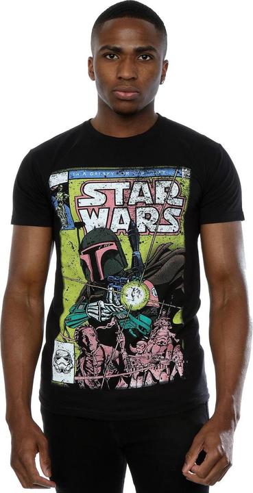 Actual product image Star Wars Mens Boba Fett Comic T-Shirt (XL)