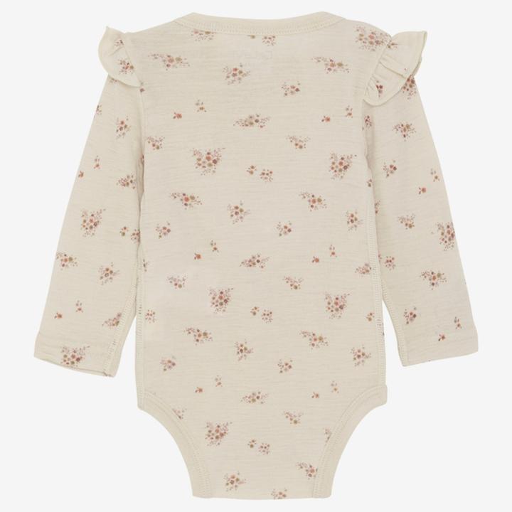 Immagine prodotto CeLaVi Body a maniche lunghe in lana merino con fiori di campo (90)