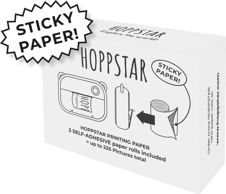 Hoppstar Papierrollen 3er Nachfüllpack selbstklebend für Artist Kamera (1 x)