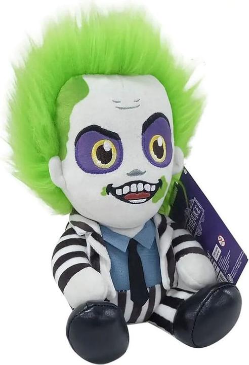 Actual product image Kidrobot Beetlejuice Phunny plush figure Beetlejuice Sitting with Striped Outfit 18 cm (18 cm)