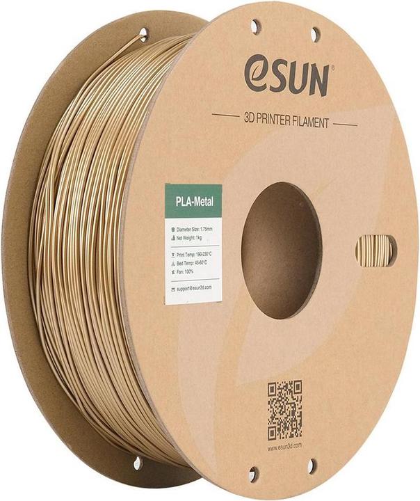 Produktbild eSUN ePLA-Metal Bronze Filament 1.75mm 1Kg (PLA, 1.75 mm, 1000 g, Gold)