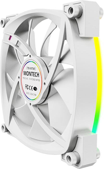 Produktbild Montech RX120 PWM ARGB Lüfter - 120mm, weiss (120 mm, 1 x)