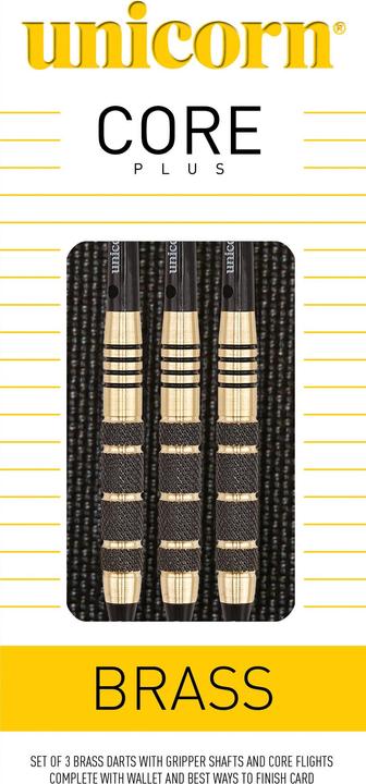 Produktbild Unicorn S/T Core Plus Win-Blk/Gld Brass Dart - 19G (19 g)