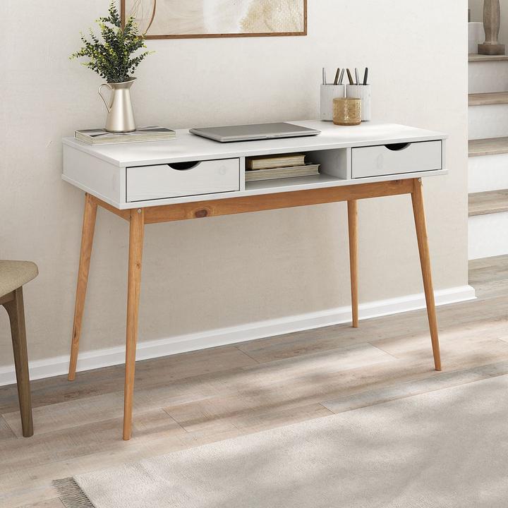 Actual product image IDIMEX Desk with 2 drawers STEFANO