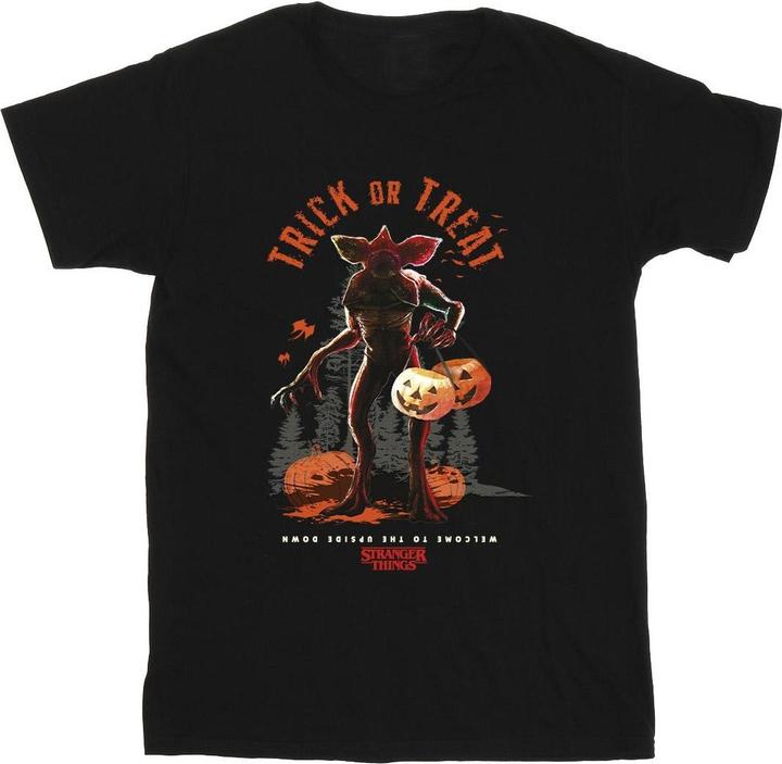 Netflix Stranger Things Trick Or Treat Demagorgon TShirt Mädchen (152, 158)