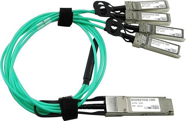 Actual product image BlueOptics Active Optical Cable QSFP-DD 200GBASE-SR4 25 metres