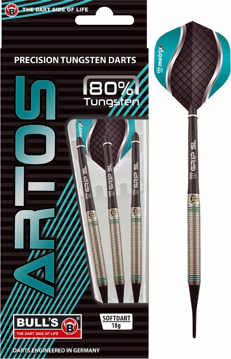 Actual product image Bull's Artos AR1 Softdart, Mint 80% Tungsten (20 g)