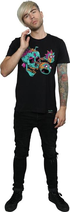 Produktbild Rick And Morty Augapfel Totenkopf Baumwolle TShirt (M)