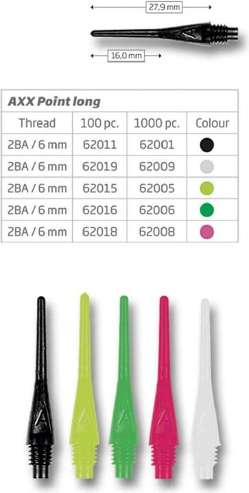 Actual product image Bull's AXX Soft Tips Short 6mm(2BA)