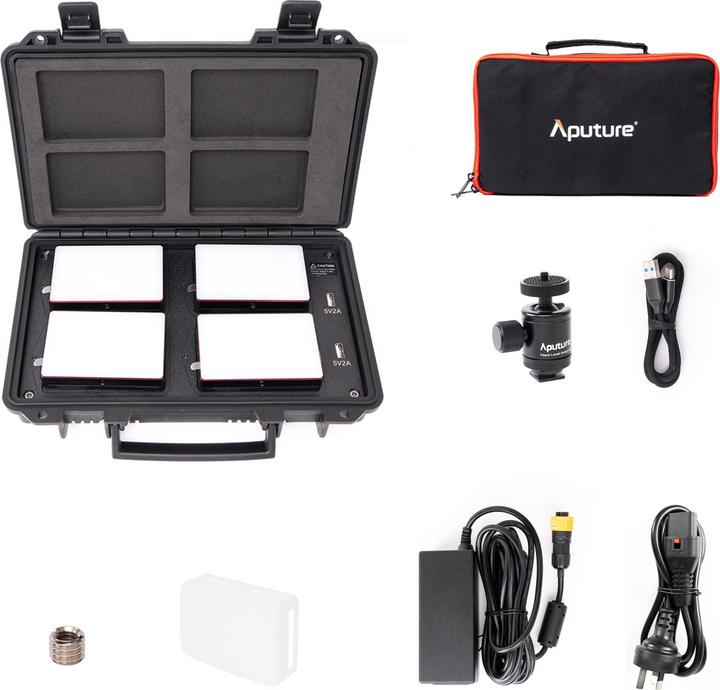Actual product image Aputure MC4 light Travel Kit (Surface luminaire, Video light)