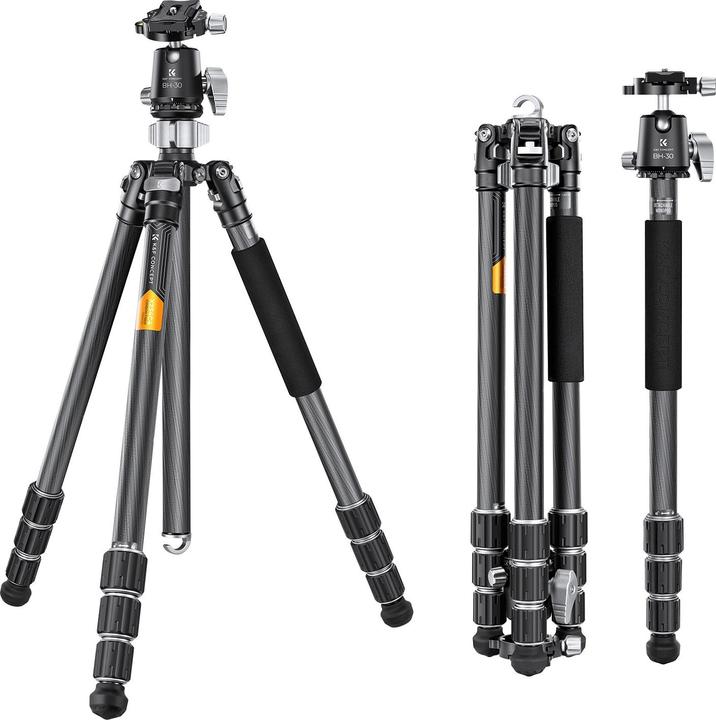 Actual product image K&F Concept Tripod X254C4+BH-30 (Carbon)