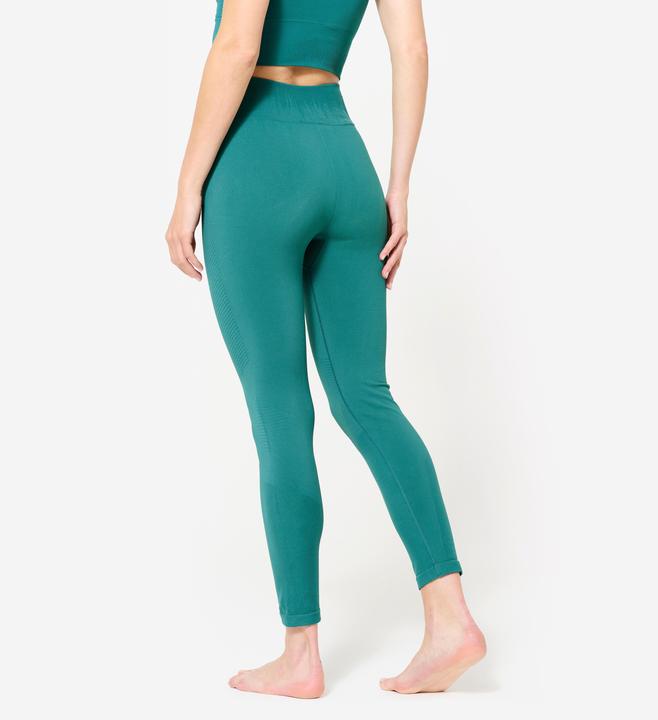 Produktbild Kimjaly Lange Leggings Yoga Zweite-Haut-Effekt hoher Bund - blaugrün (L)