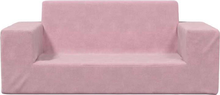Actual product image VidaXL Children's sofa 2-seater pink soft plush (Children sofa)