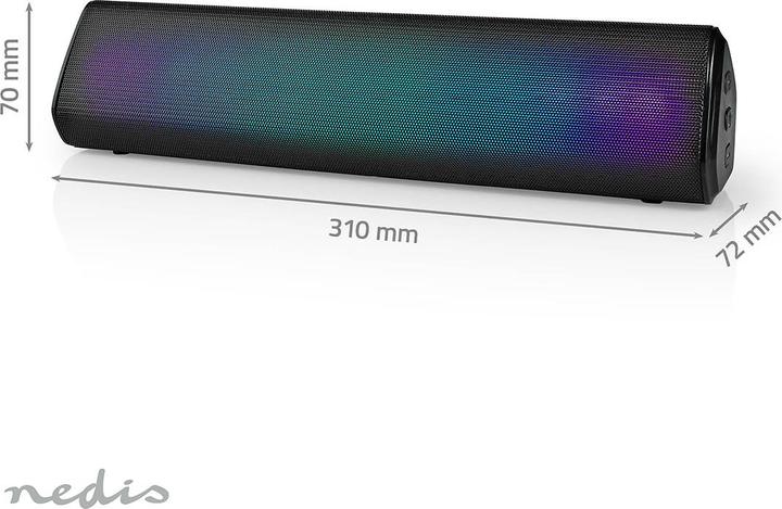 Actual product image Nedis Bluetooth® speaker | max. battery life: 6 hrs | tabletop design | 18 W | stereo | built-in (6 h, Battery operated)