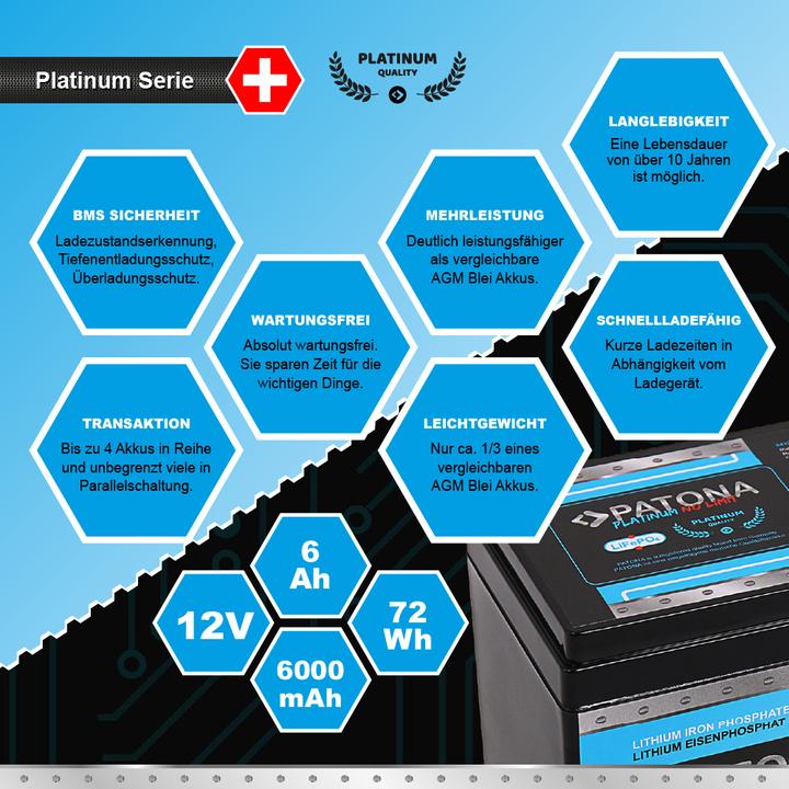 Immagine prodotto Patona Batteria al platino (12 V, 50 Ah)