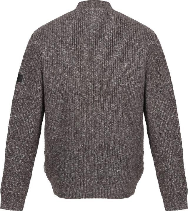 Actual product image Regatta Mens Solomon Marl Knitted Zip Neck Sweatshirt (S)