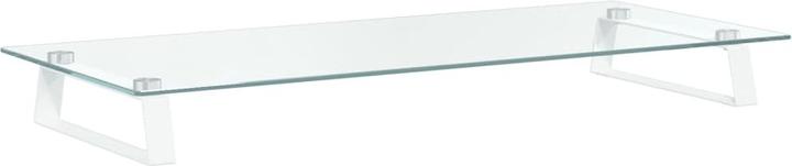 Actual product image VidaXL Monitor stand white 80x35x8 cm tempered glass and