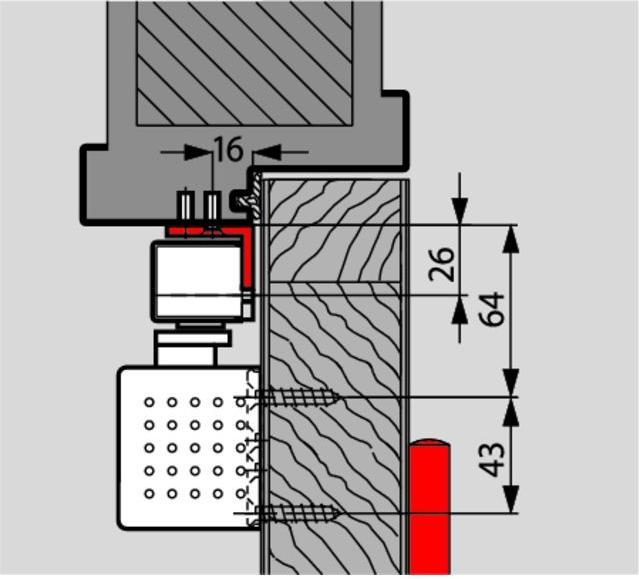 Image du produit Dormakaba Kit d'équerres de mandrinage pour G-SR/BG (Porte de chambre, Porte d'entrée, Porte en bois, Porte-fenêtre, Intérieur)