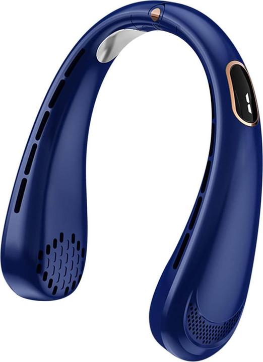 Produktbild Techsuit - Neck Fan (H6) - Portable, USB, Rechargeable, Adjustable, Digital Display - Blue