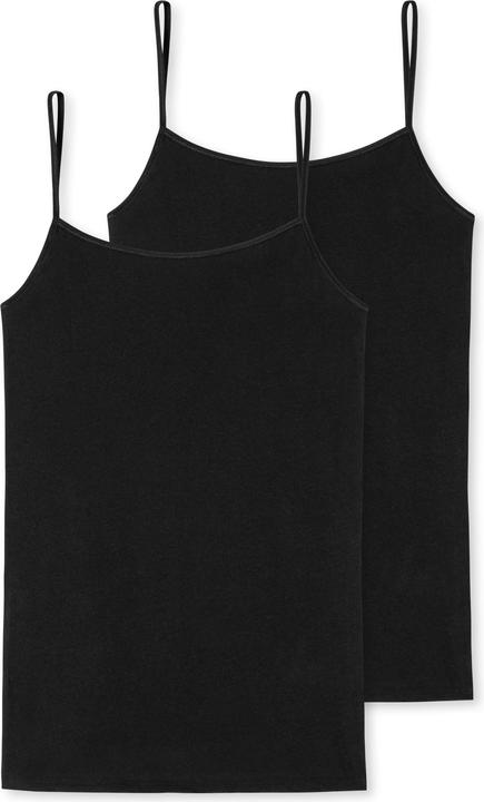 Actual product image Schiesser 2 Pack 95/5 Organic Cotton Spaghetti Top (34)