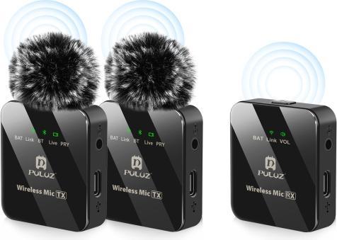 Produktbild Puluz Wireless Lavalier Microphone 2 TX + 1 RX