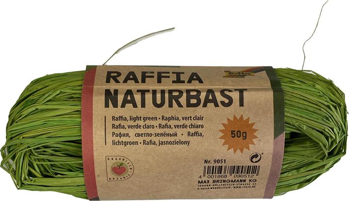 Image du produit Folia Bringmann Raphia naturel 50g vert clair (Pochette cadeau)