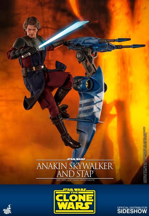 Actual product image Hot Toys Star Wars - The Clone Wars "Anakin Skywalker & STAP" 1/6 Scale Figure