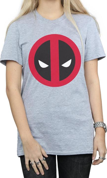 Actual product image Womens/Ladies Deadpool Large Clean Logo Cotton Boyfriend T-Shirt (XL)