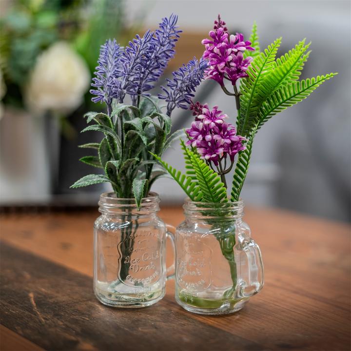 Produktbild NTK-Collection Kunstblume Lavendel in Glaskrug (19 cm)