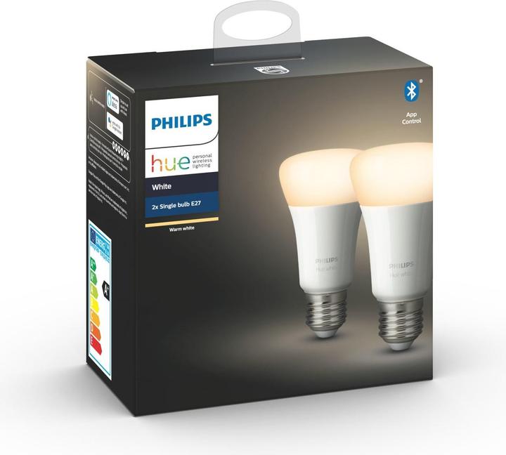 Actual product image Philips Hue White BT (E27, 9.50 W, 806 lm, 2 x, F)
