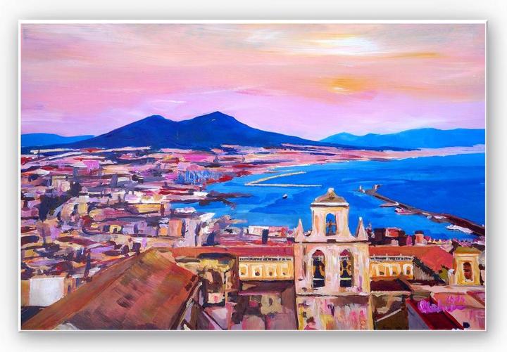 Trenddeko Bleichner - Naples with Mount Vesuvio