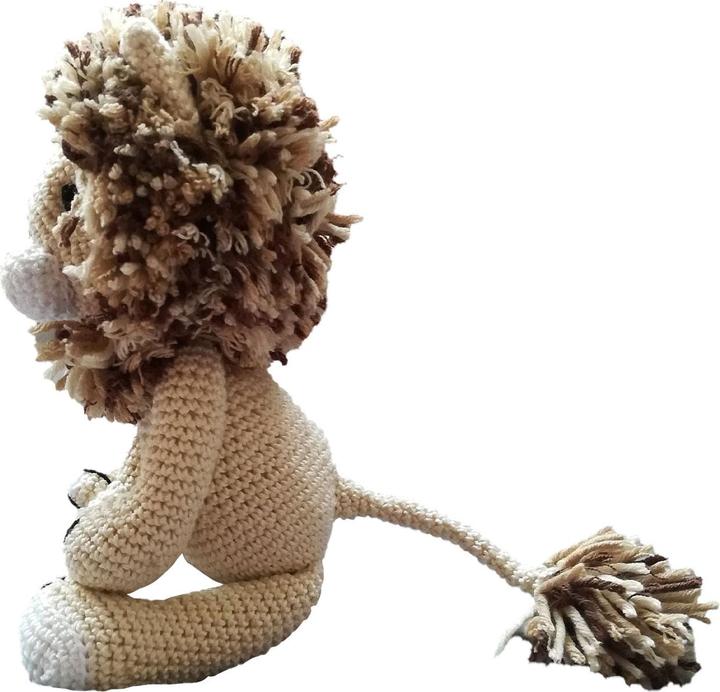 Actual product image Natura Punto Crochet lion for children, cuddly toy, handmade (27 cm)