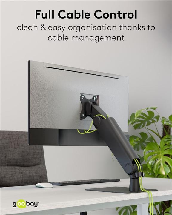 Image du produit Goobay Support autonome pour moniteur unique, noir (Tables, 32")