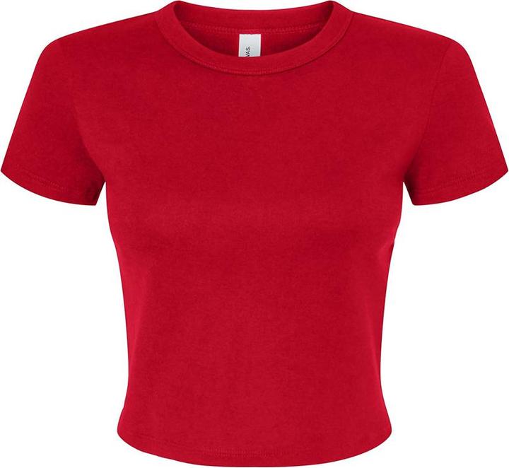 Actual product image Bella Canvas Womens/Ladies Micro-Rib Crop T-Shirt (L)
