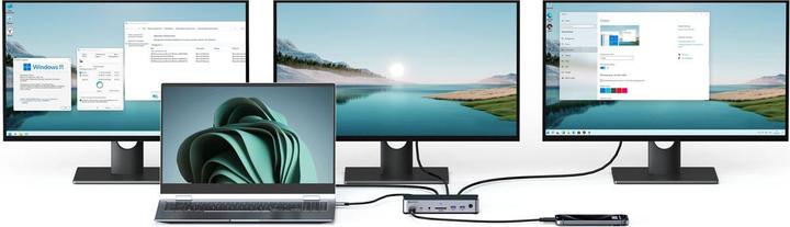 Produktbild eSTUFF Triple USB-C Docking Station (USB-C, 3 Ports)