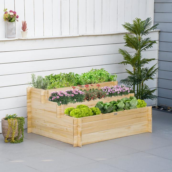 Actual product image Outsunny Treppenbeet mit 9 voneinander abgegrenzten Bereichen